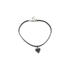 Wholesale Artificial Crystal Heart Shaped Metal Necklace With Inlaid Zircon Sweet And Cool Style Choker