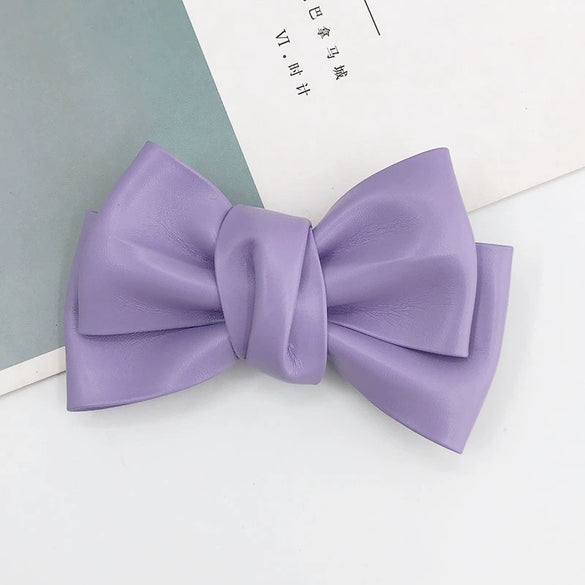 Wholesale Artificial Leather Handwoven Pleated Bow Jewelry And Phone Case Accessories