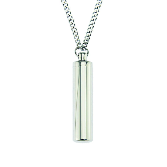 Wholesale Ashes Perfume Pendant Necklace Titanium Steel Geometric Cuban Chain Style For Men And Women