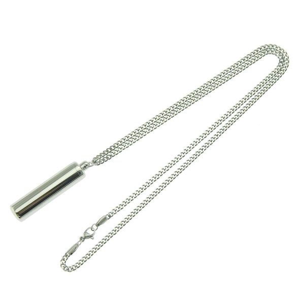 Wholesale Ashes Perfume Pendant Necklace Titanium Steel Geometric Cuban Chain Style For Men And Women