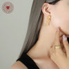 Wholesale Asymmetric Earrings 316L Stainless Steel 18K Gold Plated Geometric Style
