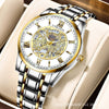Wholesale Automatic Mechanical Men's Watch Stainless Steel Round Dial Business Style Waterproof