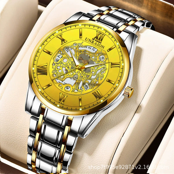 Wholesale Automatic Mechanical Men's Watch Stainless Steel Round Dial Business Style Waterproof