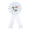 Wholesale Badge Tinplate White Flower Dripping Glue For Wedding Party Supplies