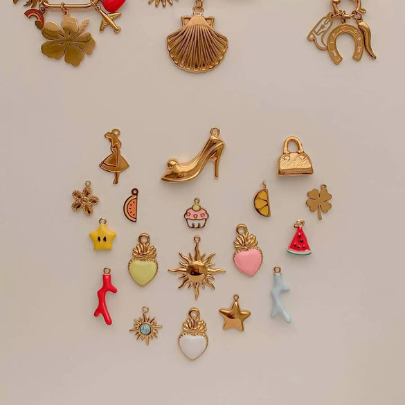 Wholesale Bag Stainless Steel Fruit Pattern Electroplated Pendant