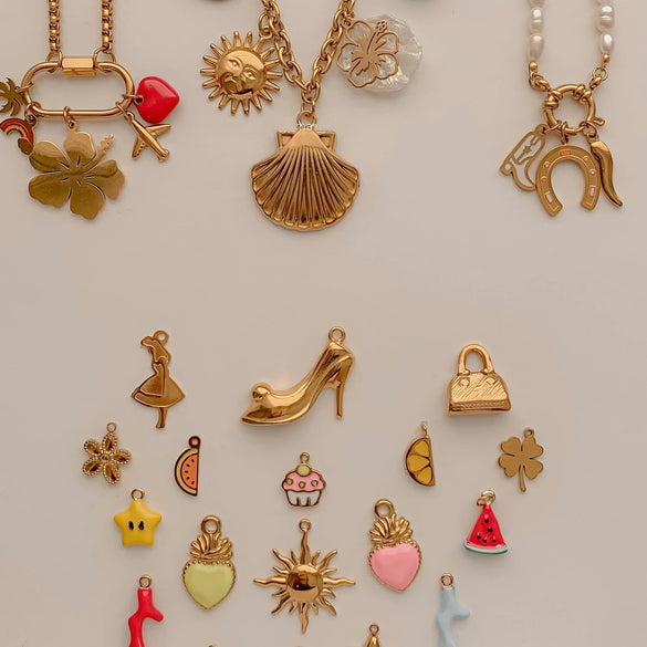 Wholesale Bag Stainless Steel Fruit Pattern Electroplated Pendant