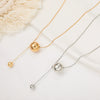 Wholesale Ball Clavicle Chain With Gold Bead Pendant Alloy Material Geometric Pattern Electroplating Treatment For Women Cold Style Niche Design