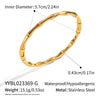 Wholesale Bamboo Style Stainless Steel Bracelets With 18K Gold Handmade And Electroplating Nonfading