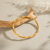 Wholesale Bamboo Style Stainless Steel Bracelets With 18K Gold Handmade And Electroplating Nonfading