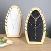 Wholesale Bamboo Wood Jewelry Display Rack With Flame Pendant Hanger And Bracelet Shelf