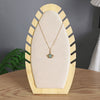 Wholesale Bamboo Wood Jewelry Display Rack With Flame Pendant Hanger And Bracelet Shelf