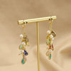 Wholesale Baroque Asymmetrical Earrings With Natural Pearl Flower Tassel Retro Temperament Metal Material And Electroplating Design