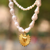 Wholesale Baroque Beads Starfish Multiaccessories Collarbone Necklace In Stainless Steel Shell Beads With Electroplating Geometric Pattern For Women Light Luxury Minimalist Style
