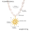 Wholesale Baroque Beads Starfish Multiaccessories Collarbone Necklace In Stainless Steel Shell Beads With Electroplating Geometric Pattern For Women Light Luxury Minimalist Style