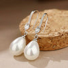 Wholesale Baroque Dropshaped Imitation Pearl Long Earrings For Women Copper Geometric Style Set With Pearls