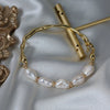Wholesale Baroque Natural Freshwater Pearl Copper Bracelet Simple Elegant Minimalist Unisex