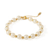 Wholesale Baroque Style Stainless Steel 18K Gold Plated Artificial Pearl String Gold Beads Geometric Bracelet With 18K Vacuum Plating In Furnace For Women