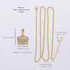 Wholesale Basic Modern Style Classic Style Crown Copper Plating Inlay 18K Gold Plated Zircon Pendant Necklace