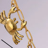 Wholesale Beach Starfish And Conch Pendant Necklace Natural Style Stainless Steel Mixed Gemstone Inlay 18K Gold Plated