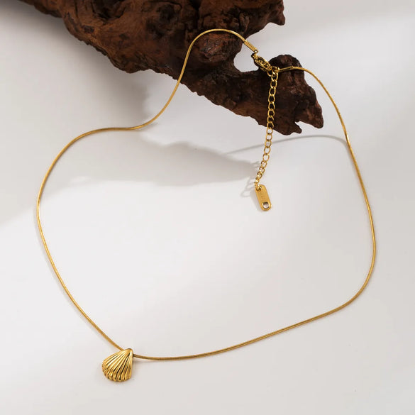 Wholesale Beach Starfish Shell 304 Stainless Steel Copper Inlay 18K Gold Plated Artificial Pearls Zircon Pendant Necklace