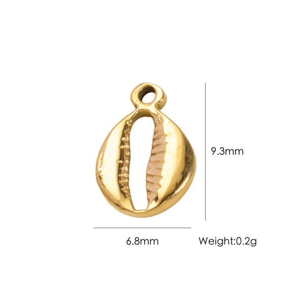 Wholesale Beach Wind Pendant Accessories Animal Style Starfish Shell 304 Stainless Steel Electroplated