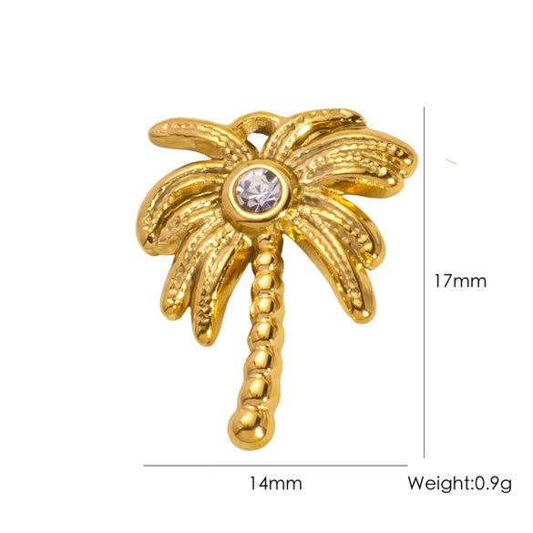 Wholesale Beach Wind Pendant Accessories Animal Style Starfish Shell 304 Stainless Steel Electroplated