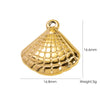 Wholesale Beach Wind Pendant Accessories Animal Style Starfish Shell 304 Stainless Steel Electroplated