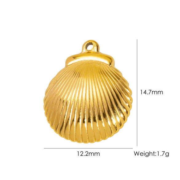 Wholesale Beach Wind Pendant Accessories Animal Style Starfish Shell 304 Stainless Steel Electroplated