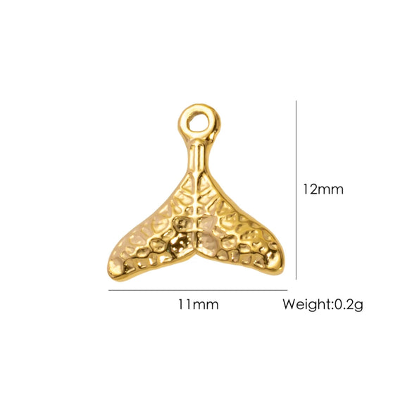 Wholesale Beach Wind Pendant Accessories Animal Style Starfish Shell 304 Stainless Steel Electroplated