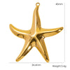 Wholesale Beach Wind Pendant Accessories Animal Style Starfish Shell 304 Stainless Steel Electroplated