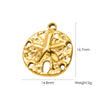 Wholesale Beach Wind Pendant Accessories Animal Style Starfish Shell 304 Stainless Steel Electroplated