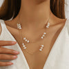 Wholesale Beaded Alloy Necklace Electroplated Geometric Style Women's Clavicle Chain