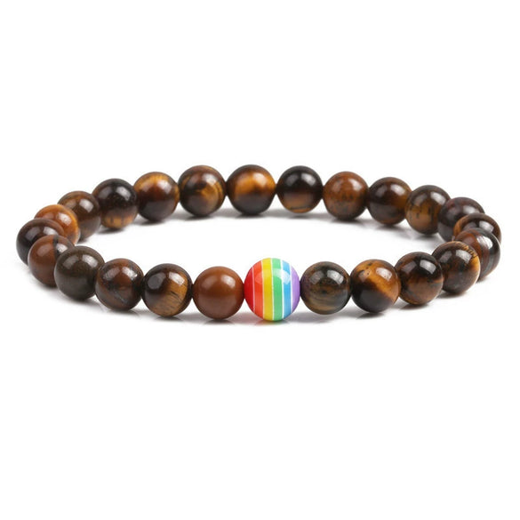 Wholesale Beaded Bracelet Copper Geometric Dripping Oil Style Unisex