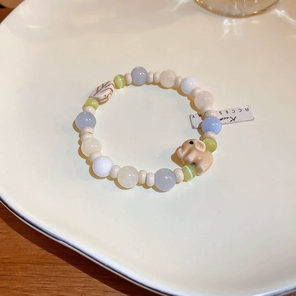 Wholesale Beaded Bracelet Mixed Materials Handmade Sweet Stars Animal Zodiac Bow Insect Cartoon Characters Leaf Rhombus Geometric For Women