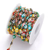Wholesale Beaded Chain Necklace And Bracelet Making Stainless Steel Jewelry With Devil's Eye Pattern Electroplated