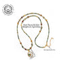 Wholesale Beaded Chain Necklace Handmade With Baroque Pearl African Pine Crystal Egg Yolk Tong Copper Geometric Design For Women