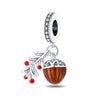 Wholesale Beaded Charm Copper Silver Plated Cute Squirrel Maple Leaf Pine Cone Animal Style Dripping Oil