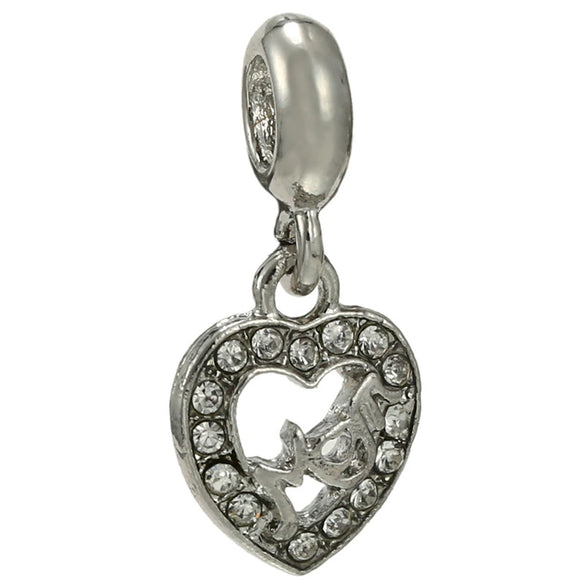 Wholesale Beaded Crystal Pendant Jewelry With Totem Pattern And Electroplating Treatment For Bracelet Accessories