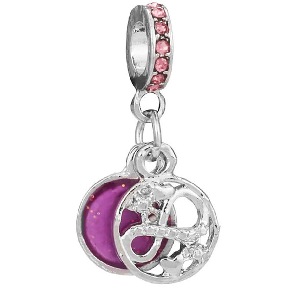Wholesale Beaded Crystal Pendant Jewelry With Totem Pattern And Electroplating Treatment For Bracelet Accessories