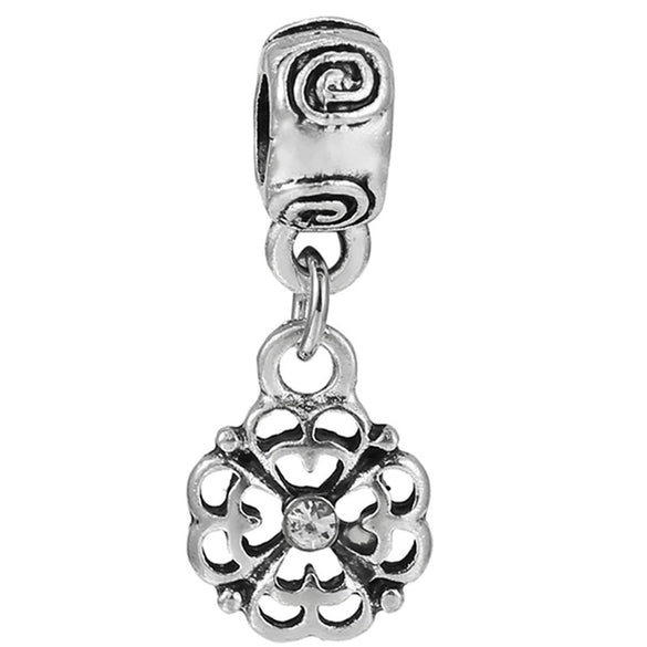 Wholesale Beaded Crystal Pendant Jewelry With Totem Pattern And Electroplating Treatment For Bracelet Accessories