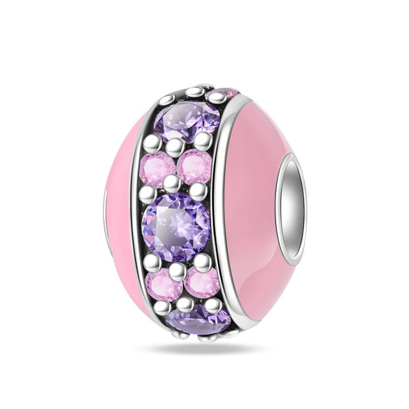 Wholesale Beaded Dessert Macaron Charm Bead Accessories Bracelet Silver Plated Dripping Oil