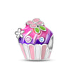 Wholesale Beaded Dessert Macaron Charm Bead Accessories Bracelet Silver Plated Dripping Oil