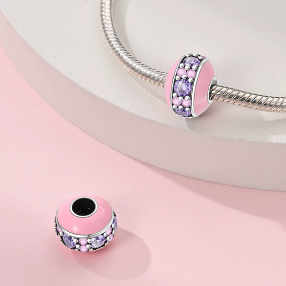 Wholesale Beaded Dessert Macaron Charm Bead Accessories Bracelet Silver Plated Dripping Oil