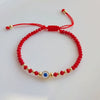 Wholesale Beaded Glaze Evil Eye Pearl Handwoven Women's Jewelry Bracelet With Geometric Pattern