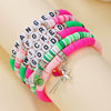 Wholesale Beaded Jewelry Soft Ceramic Witch Bracelet Handmade With Witch Hat Magic Wand Pendant And Letter Number Text Design