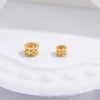 Wholesale Beaded Material S925 Sterling Silver Hollow Barrel And Wheel Beads With Coin Pattern Electroplated