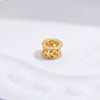 Wholesale Beaded Material S925 Sterling Silver Hollow Barrel And Wheel Beads With Coin Pattern Electroplated