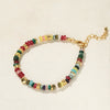 Wholesale Beaded Necklace And Bracelet Geometric Natural Stone And Stainless Steel Handmade Electroplated Unisex