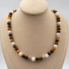 Wholesale Beaded Necklace And Bracelet Set Tiger Eye Stone Agate Artificial Crystal Handmade Ushaped Design