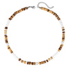 Wholesale Beaded Necklace Coconut Shell Wood Stainless Steel Pearl Handmade Geometric Style For Men
